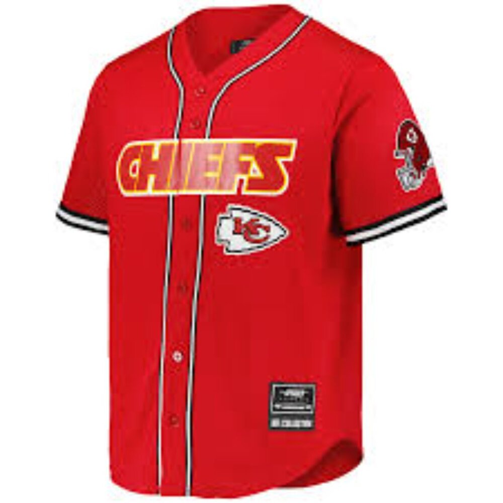NWT [Pro Standard] Kansas City Chiefs Mesh Button Down Jersey Men's Sz Large - Picture 2 of 13